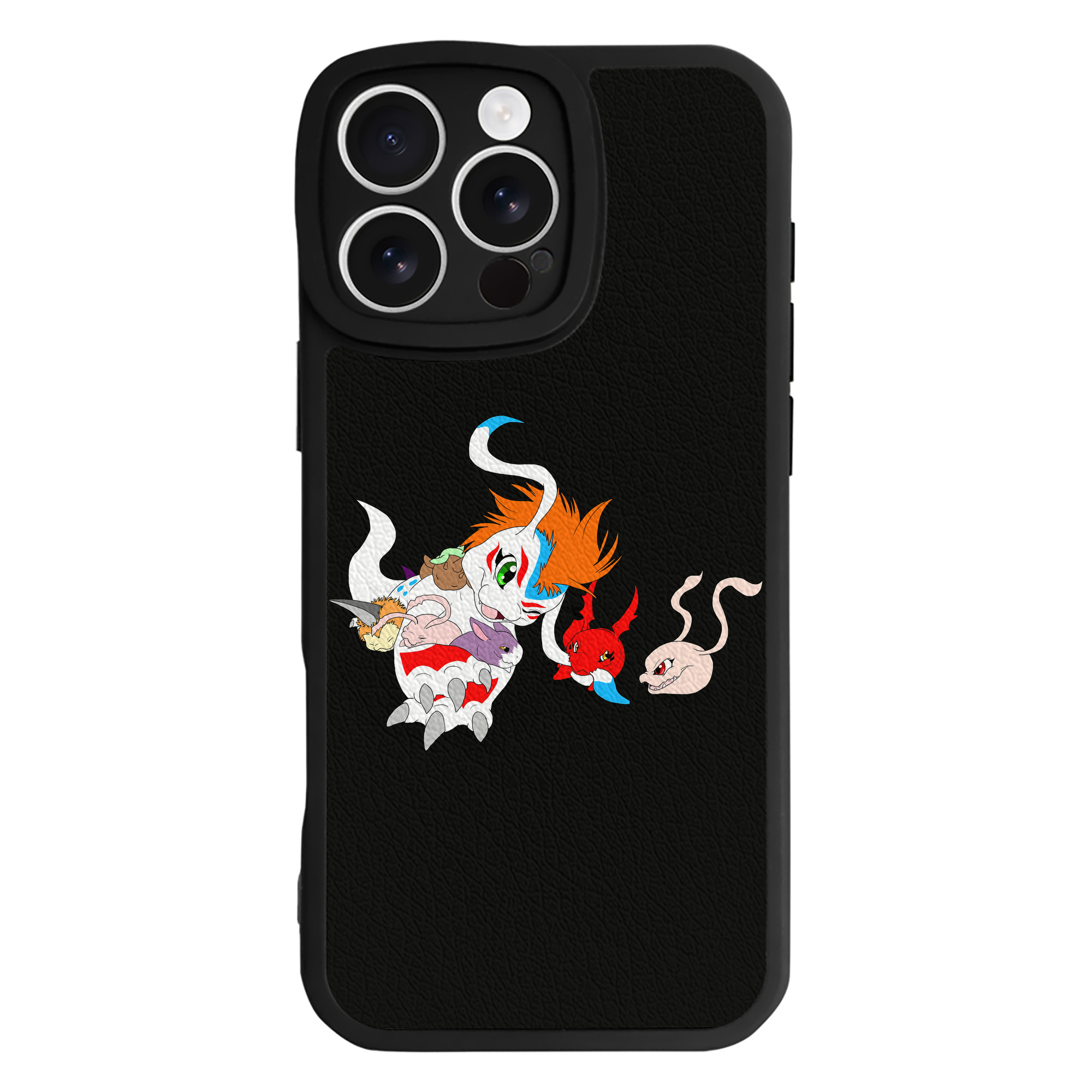 （画像用） Digimon デジタルモンスター/デジモン 【iPhone 16シリーズ対応】シリコンスマホケース（レザー調） 材質：シリコン